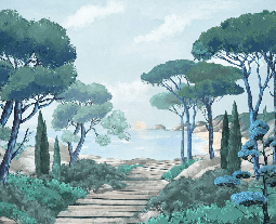 Tapete „Spaziergang in den Calanques“