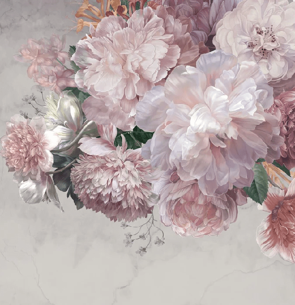 Papier peint panoramique pivoines - Muralconcept