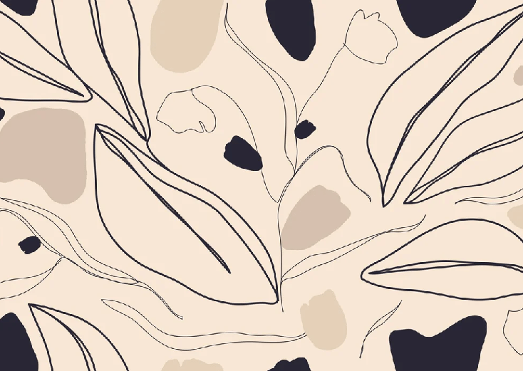Tapete im puristischen Design in Nude