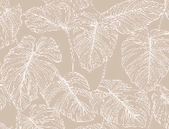 Papier peint feuille monstera sable, XXL, tendance