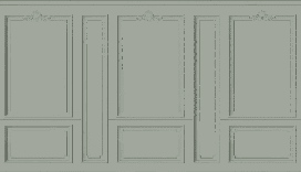 Papier peint Haussmann Vert de gris - Muralconcept