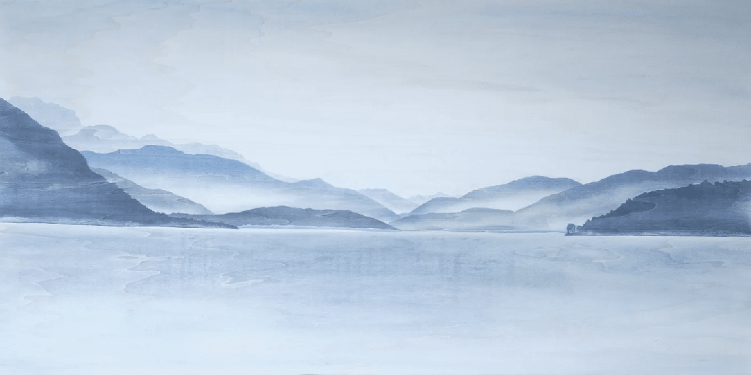 Papier peint Annecy | Les Bleus du Lac® - Muralconcept