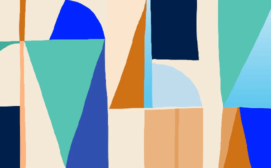 Papier peint Memphis style vibrant - Muralconcept