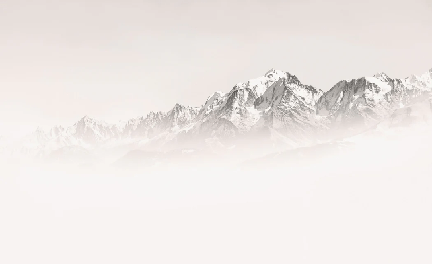 Papier peint matin brumeux Mont Blanc - Muralconcept