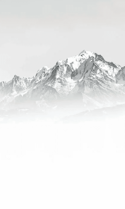 Papier peint Mont Blanc dans la brume noir et blanc - Muralconcept