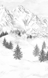 Papier peint montagne sommets de Chamonix - Muralconcept