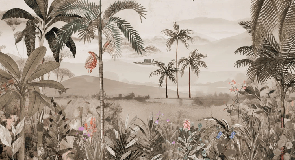 Papier peint l'art de la jungle peint, XXL, tendance