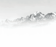Papier peint Mont Blanc dans la brume noir et blanc - Muralconcept