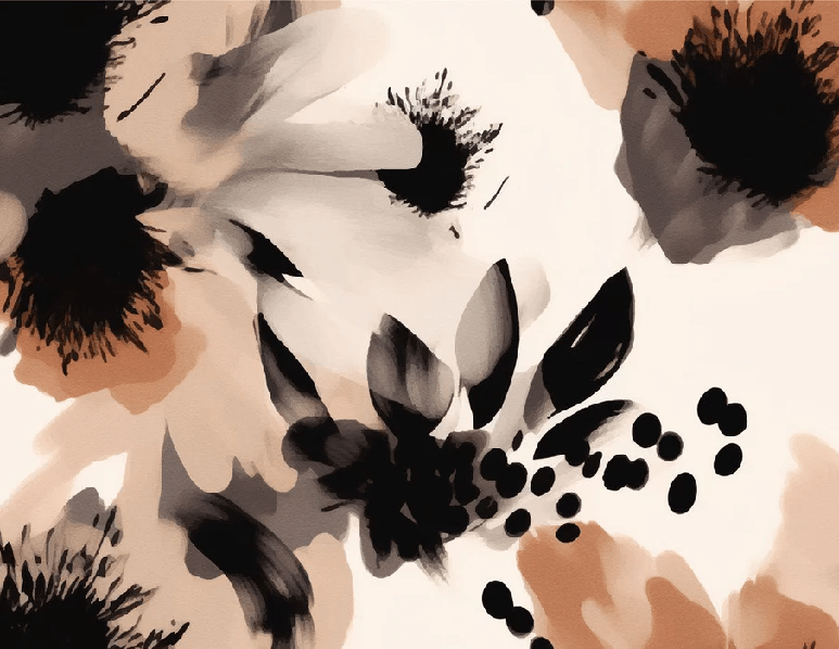 Hypnotische Blumentapete