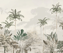 Papier peint panoramique jungle eden vert, XXL, tendance