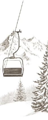 Papier peint immersion Alpine Sépia - Muralconcept