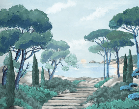 Tapete „Spaziergang in den Calanques“