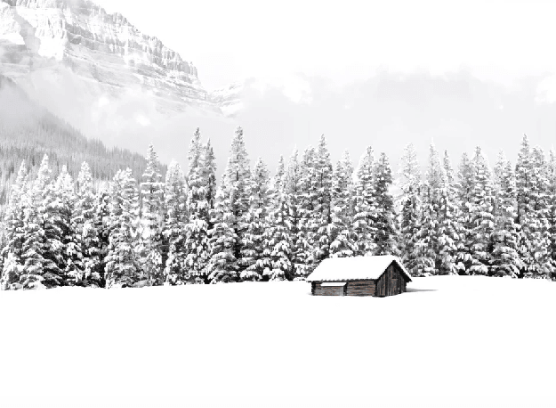 Papel pintado Chalet panorámico de montaña - Muralconcept