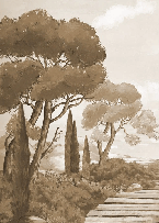 Papier peint balade dans les calanques monochrome, XXL, tendance