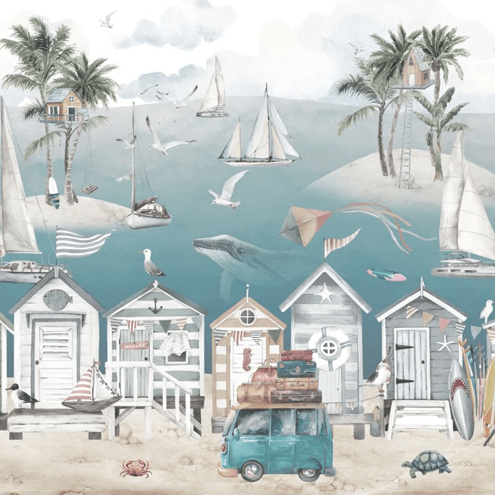 Tapete Kinderzimmer - Cabane des mers