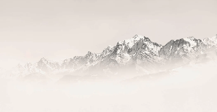 Papier peint Mont Blanc dans la brume sépia - Muralconcept