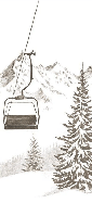 Papier peint immersion Alpine Sépia - Muralconcept
