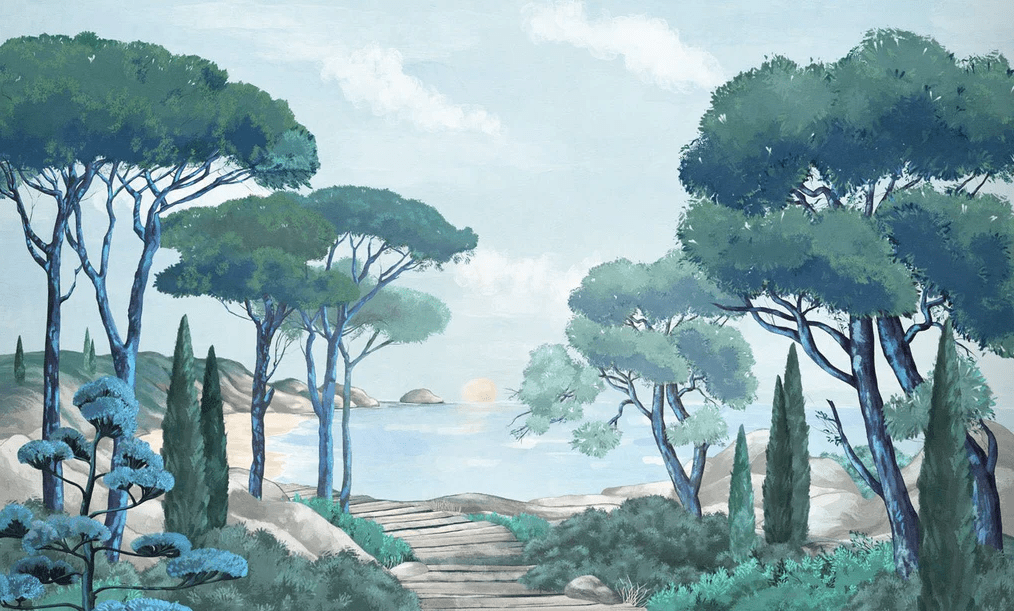 Tapete „Spaziergang in den Calanques“