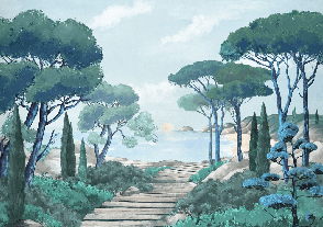 Tapete „Spaziergang in den Calanques“