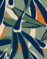 Papier peint panoramique esquisse végétale, XXL, tendance