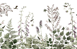 Papier peint fille douceur mauve, XXL, tendance