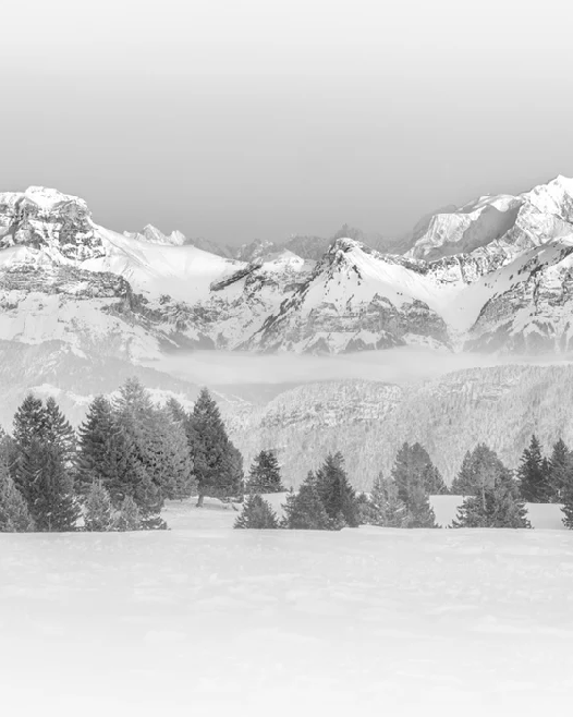 Fototapete - La Tournette und darüber hinaus