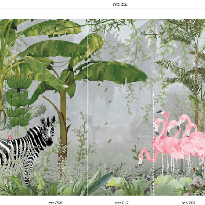 Papier peint exotique zèbre - Muralconcept