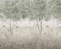 Papier peint panoramique clairière - Muralconcept