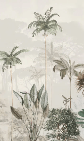 Papier peint panoramique jungle eden vert - Muralconcept