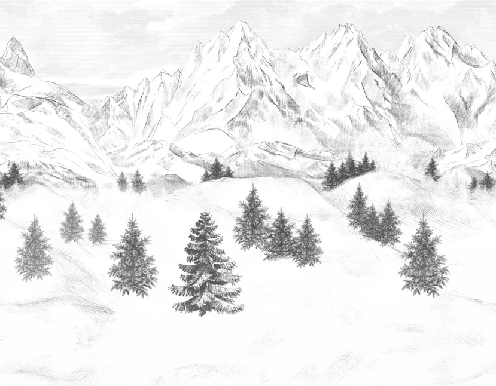 Papier peint Aiguilles d'Arves - Muralconcept