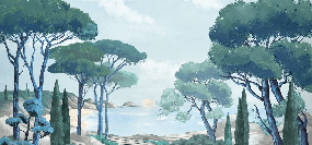 Tapete „Spaziergang in den Calanques“