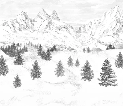 Papier peint Aiguilles d'Arves - Muralconcept