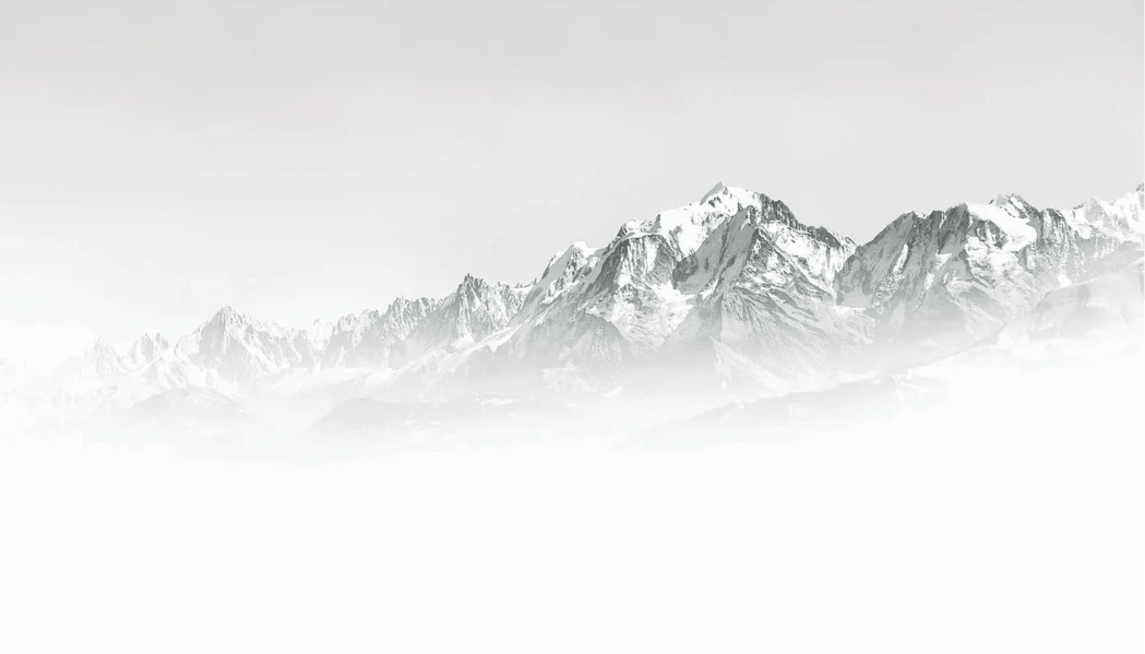 Papier peint Mont Blanc dans la brume noir et blanc - Muralconcept