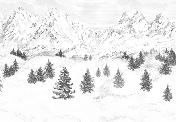 Papier peint Aiguilles d'Arves, XXL, tendance