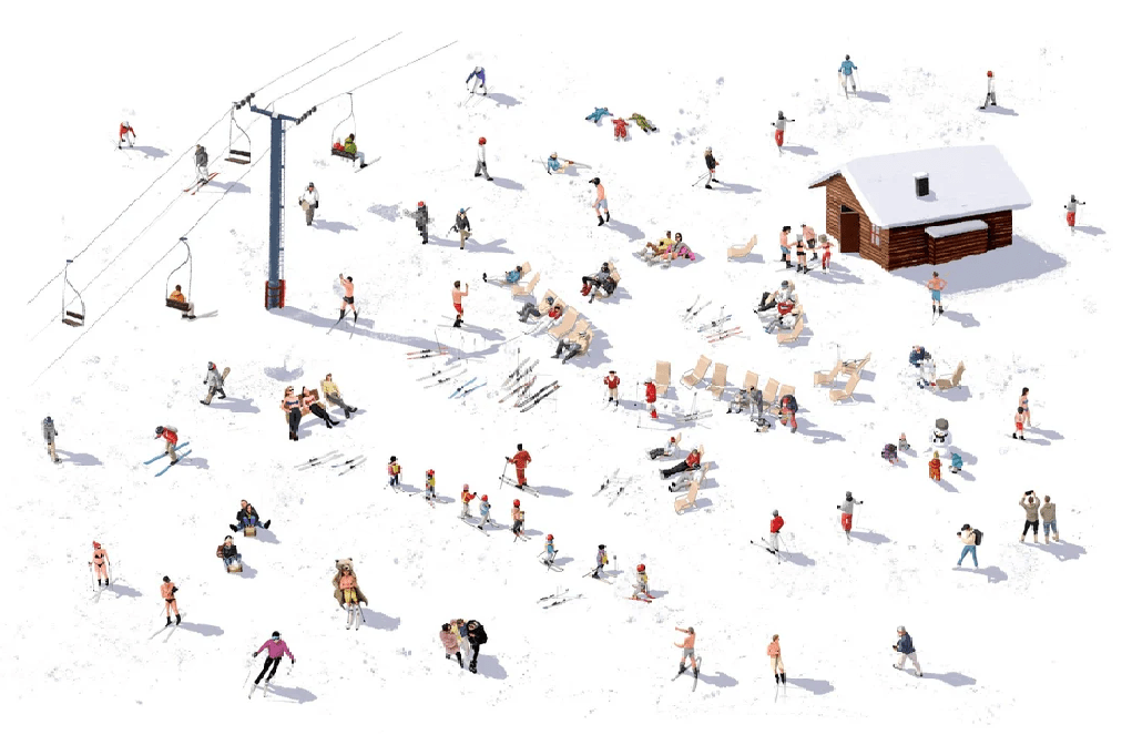 Papier peint panoramique après ski - Muralconcept
