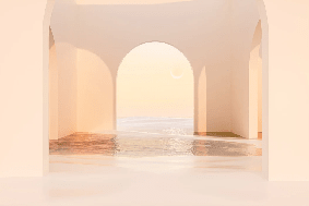 Papier peint panoramique design sunset arch - Muralconcept