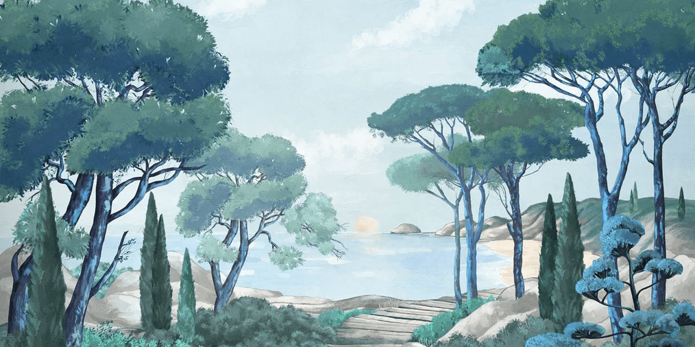 Tapete „Spaziergang in den Calanques“