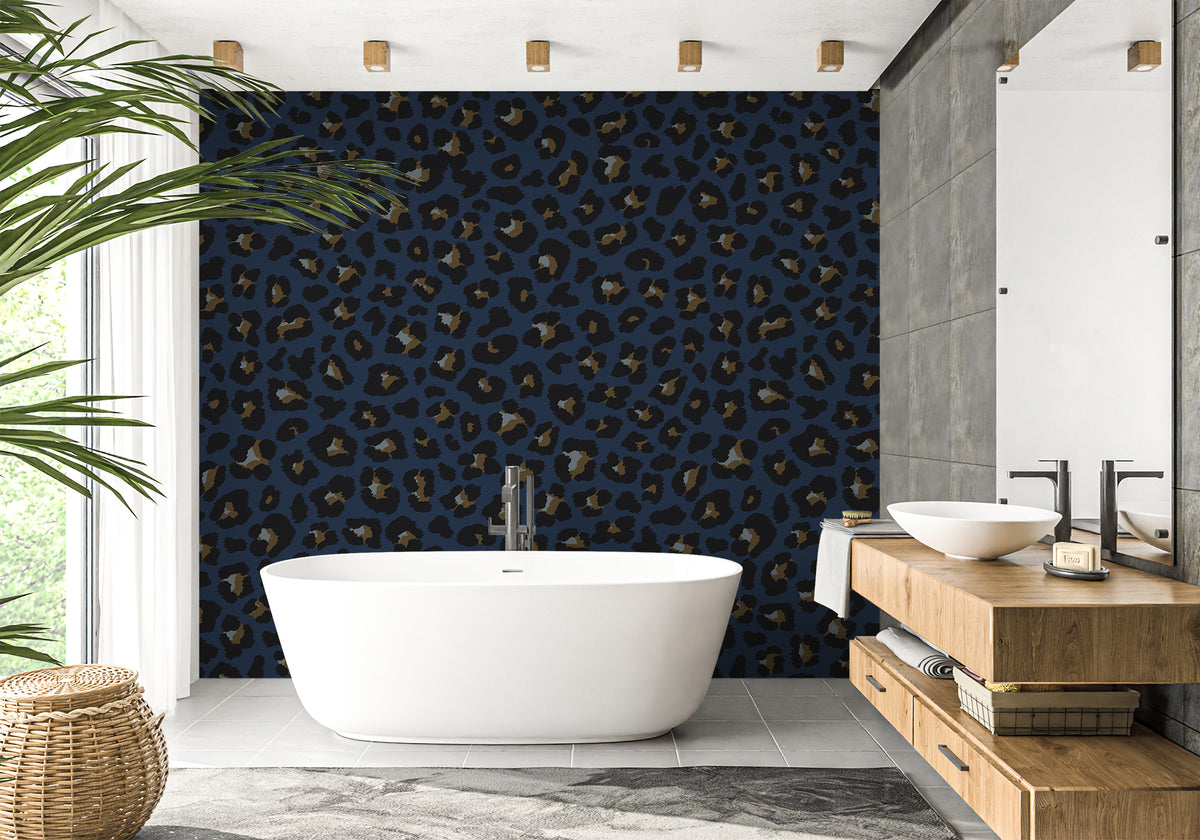 Leopard Design Badezimmer Tapete