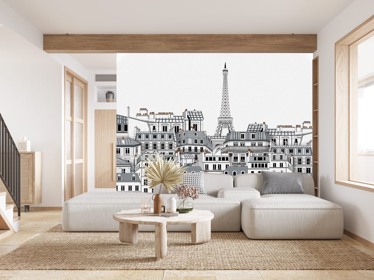 Papier peint Français les toits Parisiens, XXL, tendance