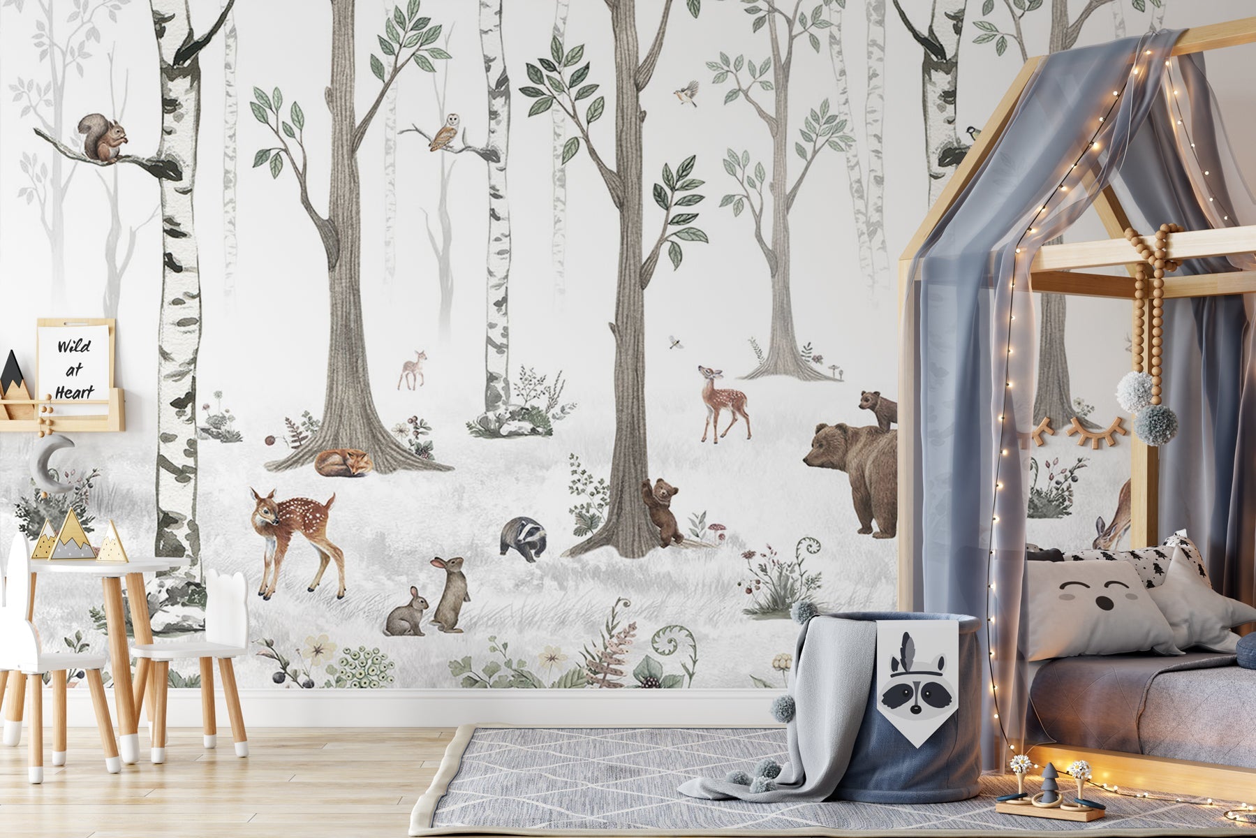 Papier peint animaux printemps forêt, XXL, tendance