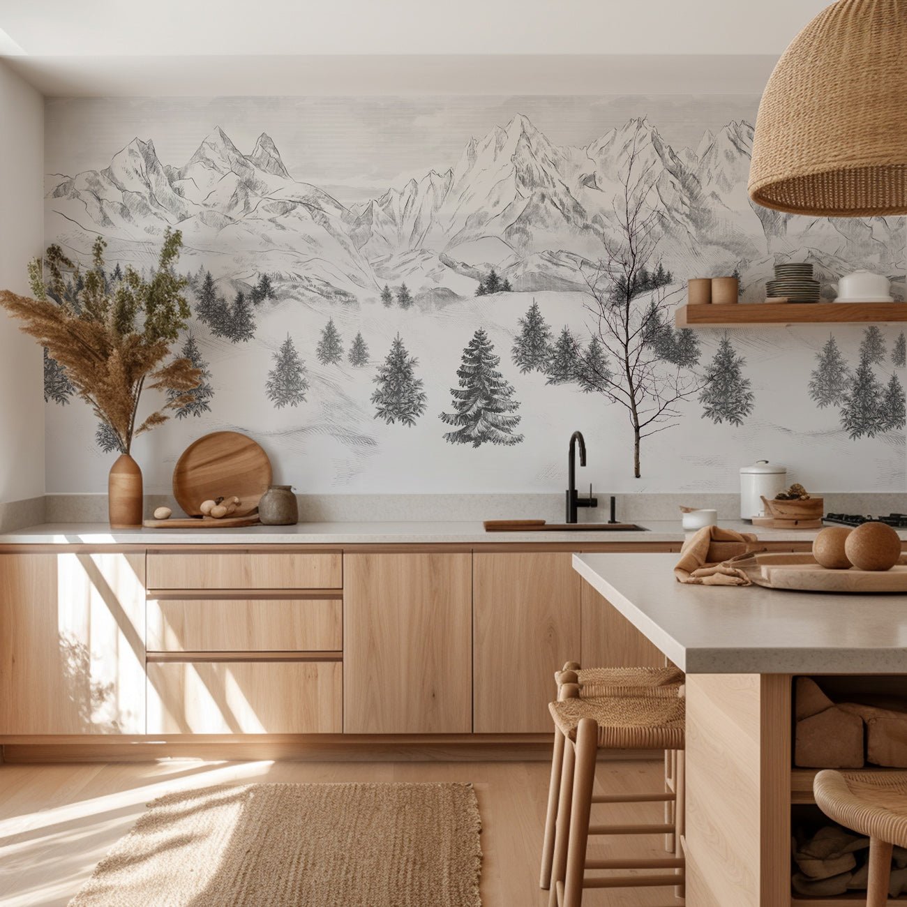 Papier peint Aiguilles d'Arves, XXL, tendance