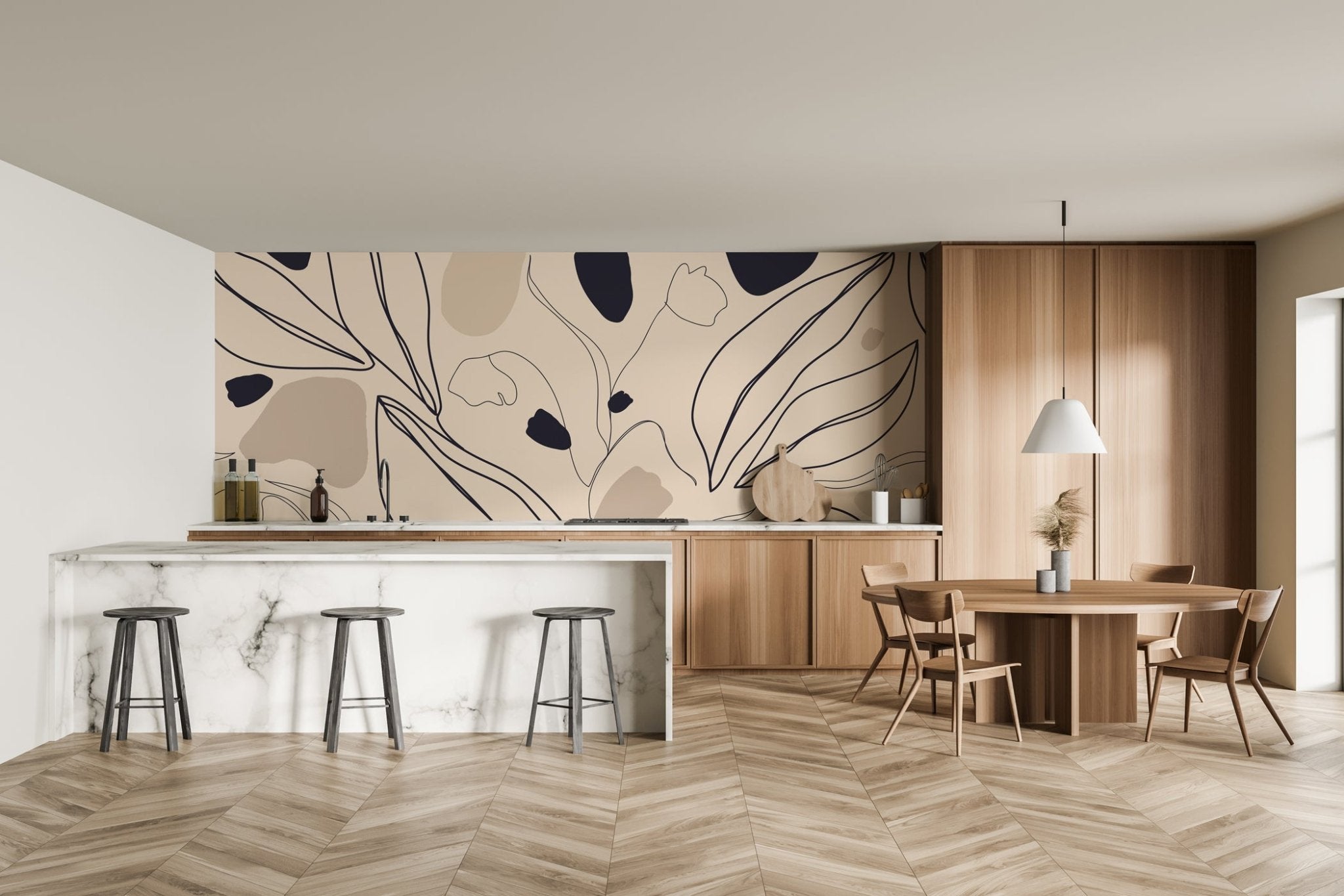 Papier peint design épuré nude, XXL, tendance