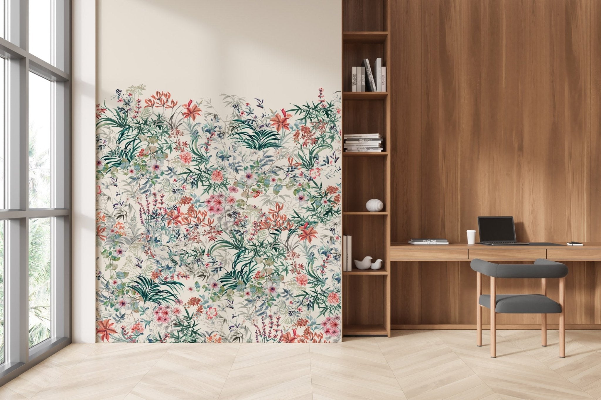 Papier peint floral - Les jardins de Léontine, XXL, tendance