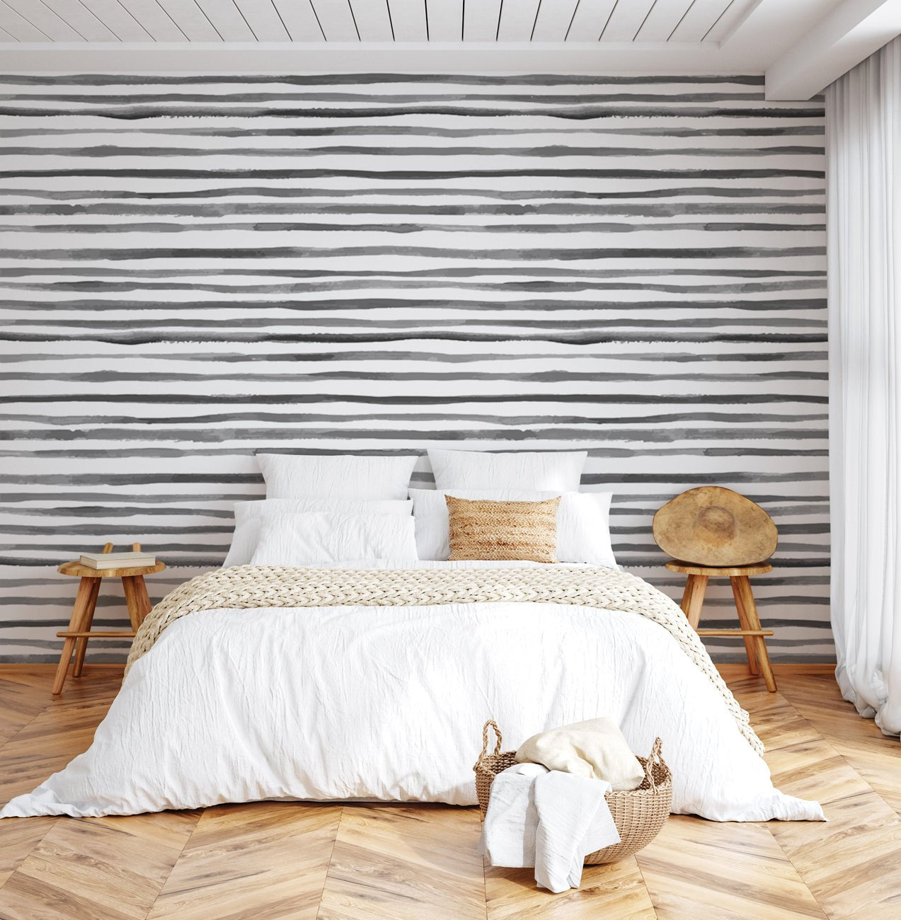 Papier peint marin style grisé, XXL, tendance