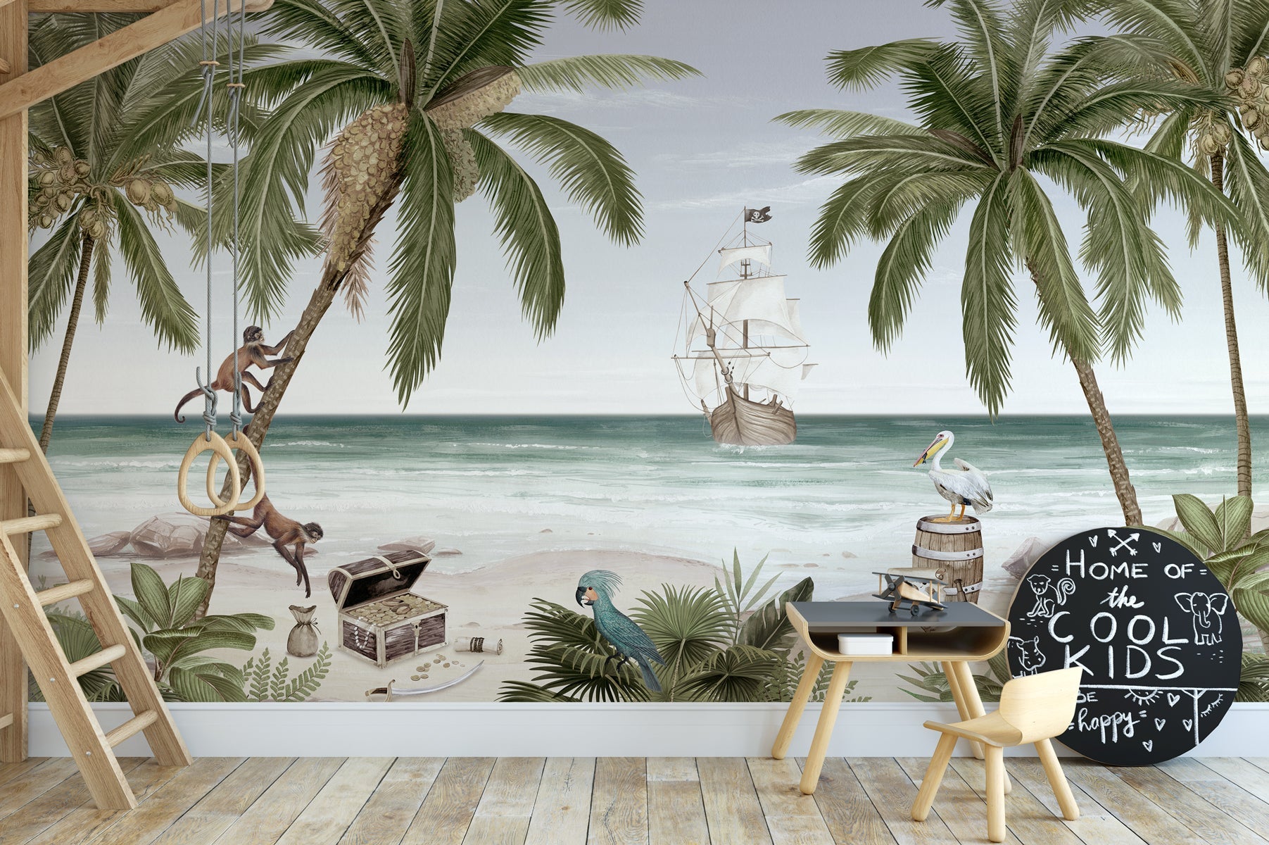 Papier peint la baie aux pirates, XXL, tendance