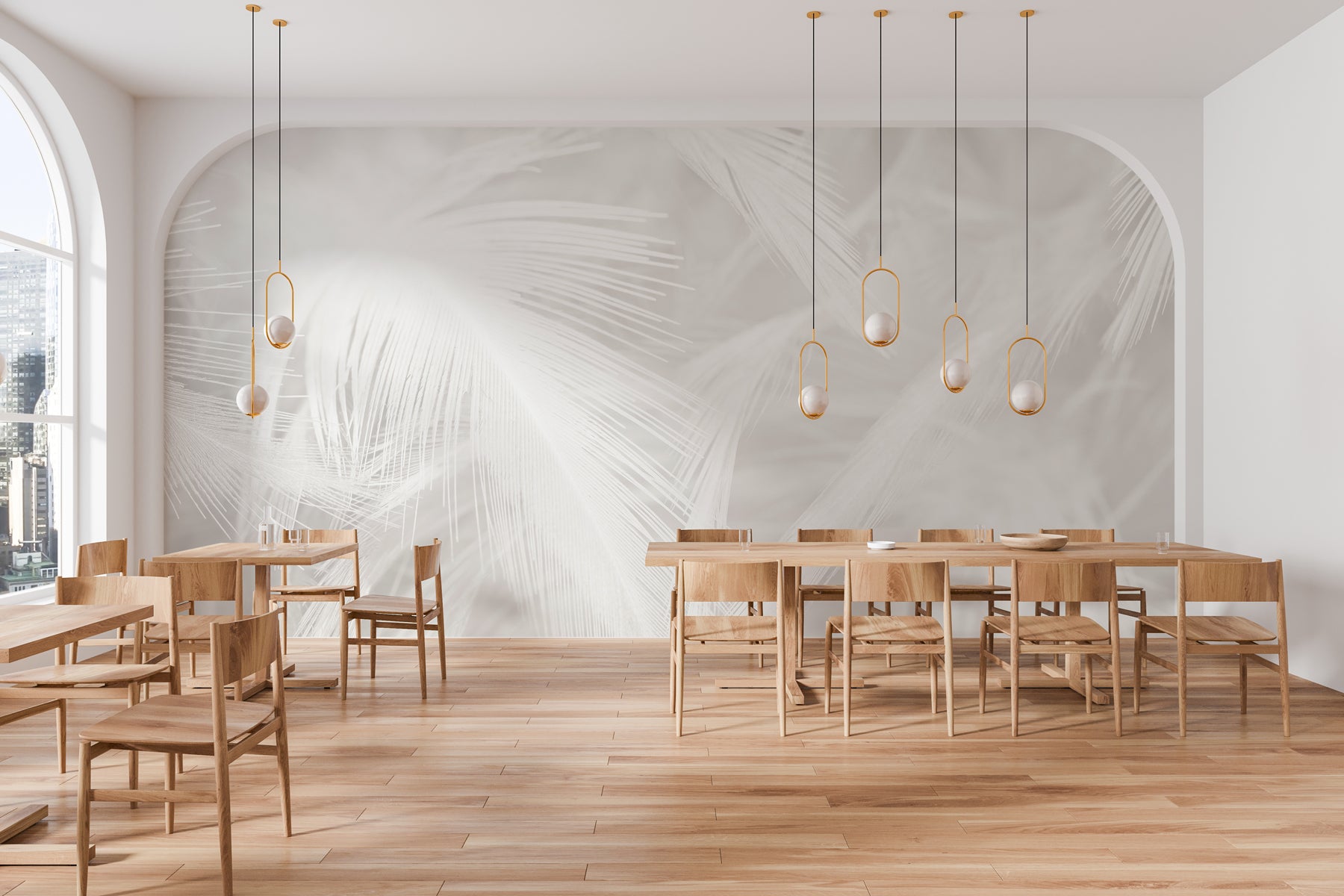 Papier peint plume subtile, XXL, tendance