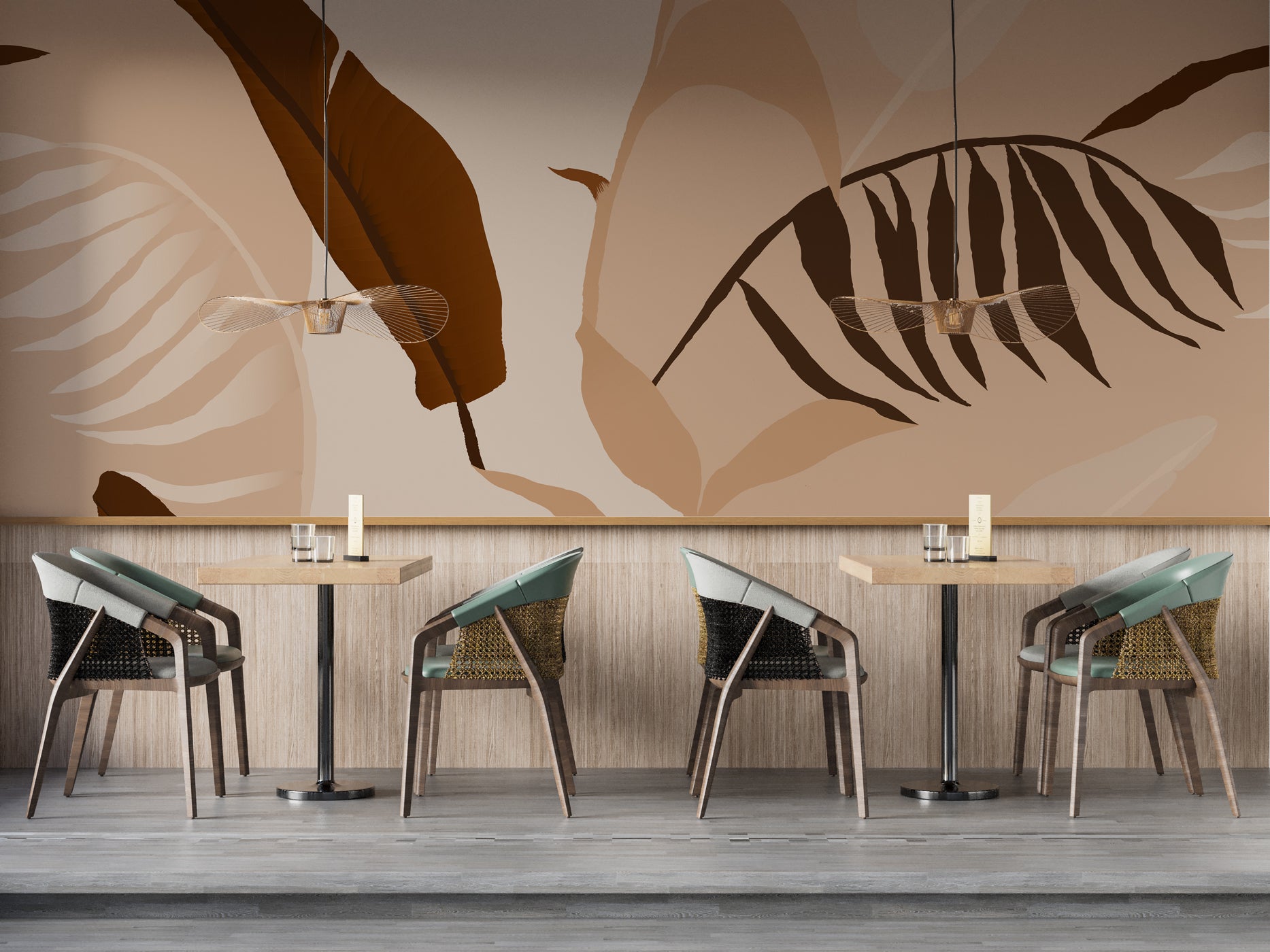 Papier peint abstrait terra nova, mural concept, tendance
