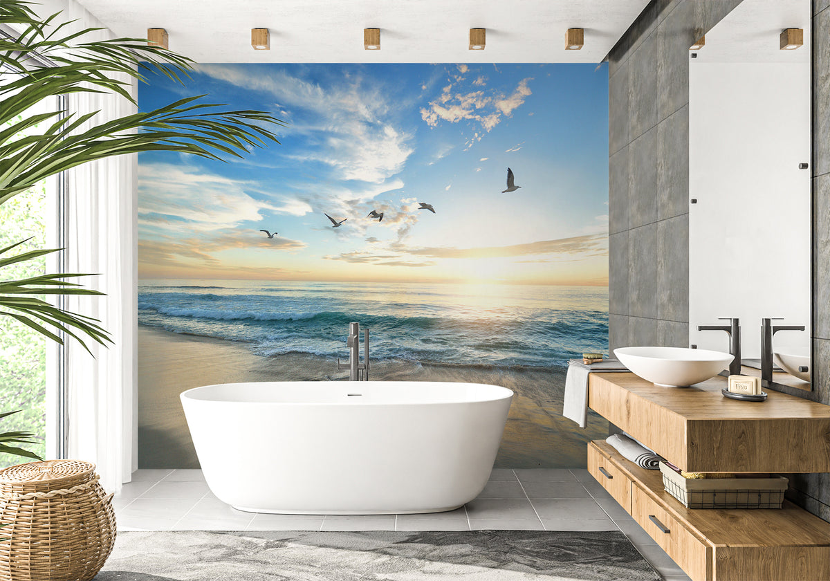 Himmlischer Strand Badezimmer Tapete