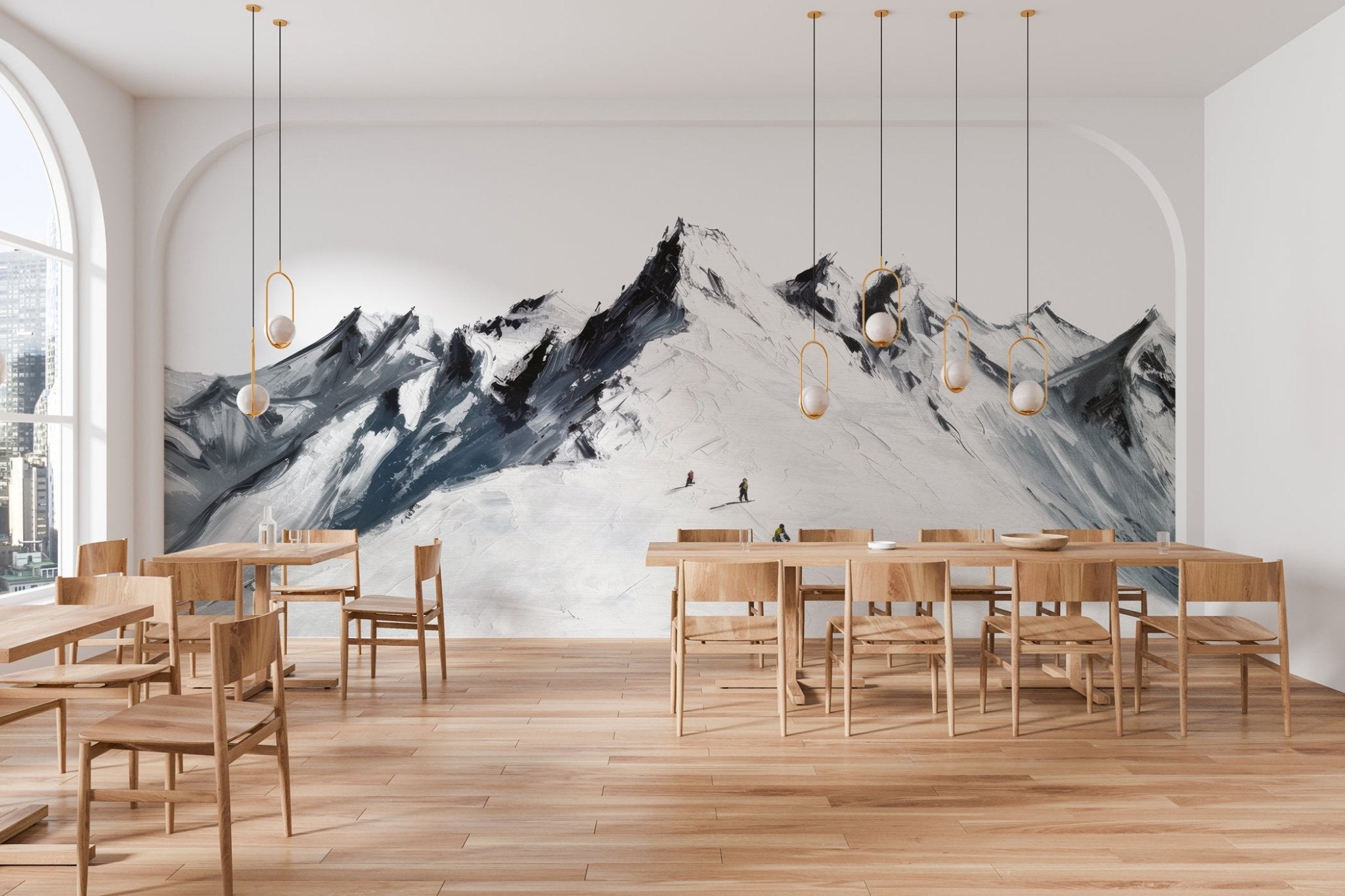 Papier peint ski alpinisme en montagne, XXL, tendance