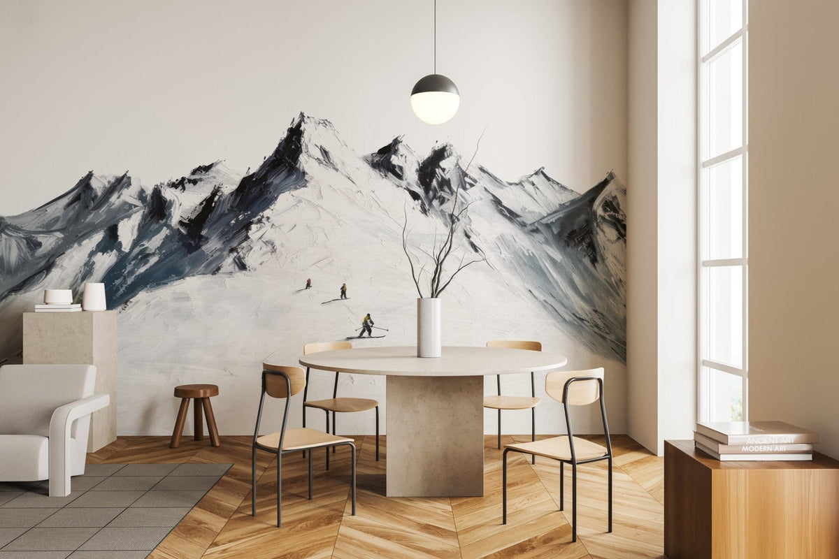 Tapete Skibergsteigen in den Bergen